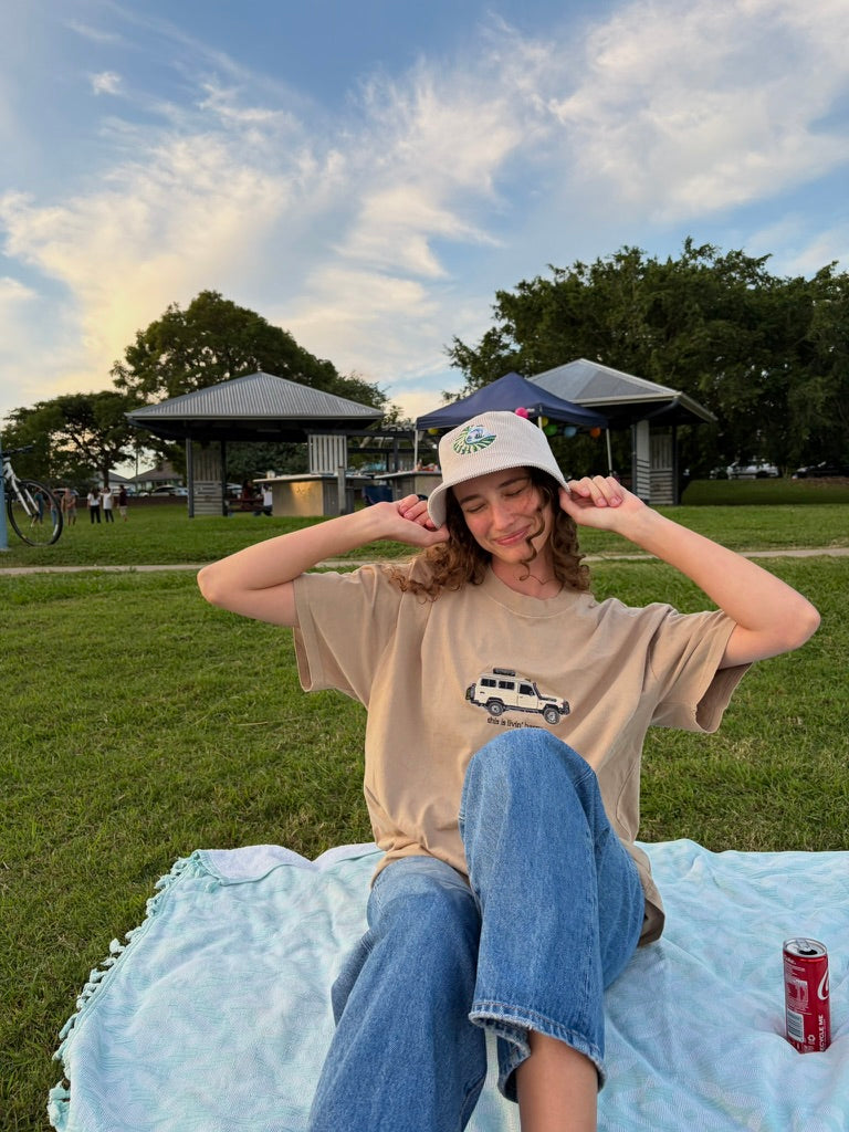 Green Shell Cord Bucket Hat